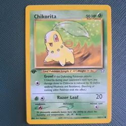 Vintage Pokemon TCG: Chikorita 54/111 1st Edition Neo Genesis Near Mint - Image 1