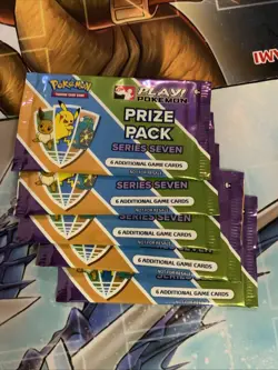 Pokemon Prize Pack Series 7 Booster Packs New Lot of 5 - Image 1