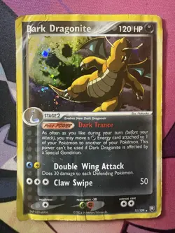 Dark Dragonite 15/109 Pokemon Card EX Team Rocket Returns Holo Rare damaged - Image 1