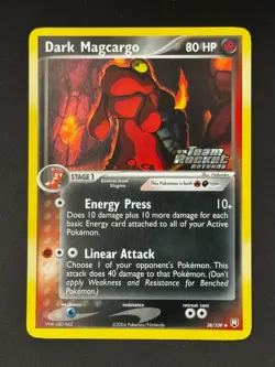 Pokemon TCG: Dark Magcargo - Team Rocket Returns Reverse Holo Stamp 38/109 [NM] - Image 1