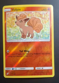 Vulpix 15/181 S&M Team Up REVERSE HOLO Pokemon NM - Image 1