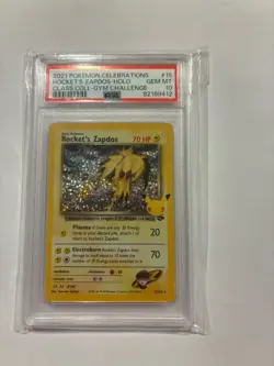 PSA 10 | Pokemon Celebrations Rocket's Zapdos Holo Classic Collection 15/132 - Image 1