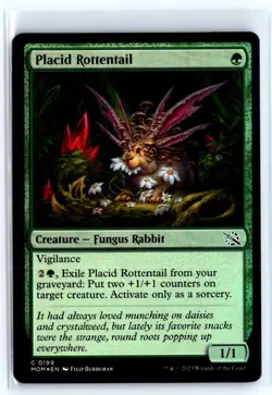 FOIL Placid Rottentail March of the Machine - MTG Magic the Gathering Card - Image 1