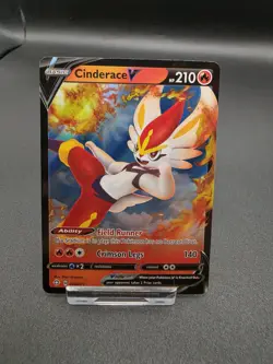 Pokemon TCG Cinderace V Shining Fates 018/072 Holo Ultra Rare Mint Condition NM - Image 1