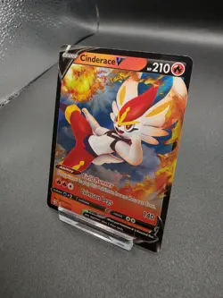 Pokemon TCG Cinderace V Shining Fates 018/072 Holo Ultra Rare Mint Condition NM - Image 2
