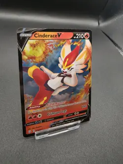 Pokemon TCG Cinderace V Shining Fates 018/072 Holo Ultra Rare Mint Condition NM - Image 3