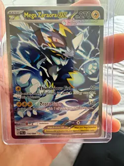 Pokemon TCG 3-Card Lot Full Art Holo: Mega Zeraora EX 114/084 + - Image 1