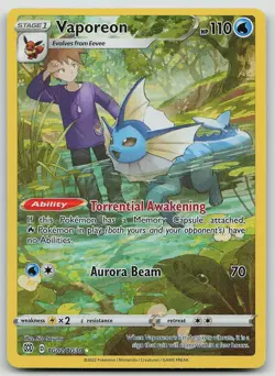 Pokemon Vaporeon TG02/TG30 Brilliant Stars Trainer Gallery Holo NM - Image 1