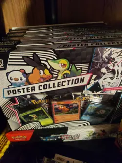 Pokemon TCG Scarlet & Violet Black & White Bolt/Flare Poster Box 3 Cards 6+ - Image 1