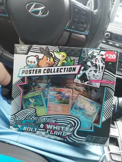 Pokemon TCG Scarlet & Violet Black & White Bolt/Flare Poster Box 3 Cards 6+ - Image 2