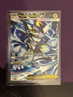 Mega Zeraora EX 114/084 Pitch Black English SIR Pokemon Card Mint Condition TCG - Image 1