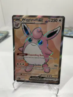 Pokemon TCG Scarlet & Violet Wigglytuff EX Holo Ultra Rare Card 187/165 NM - Image 1