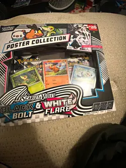 Pokemon TCG Scarlet & Violet Black Bolt/White Flare Poster Collection Box - Image 1