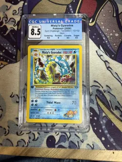Pokemon Misty's Gyarados 1st Edition Gym Challenge #13 Holo Rare CGC 8.5 NM/MT+ - Image 1
