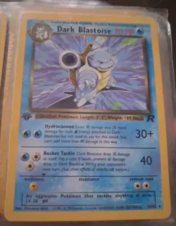 Dark Blastoise Pokemon Card #20/82 - 1ST EDITION - Team Rocket Rare - NEAR MINT - Image 1