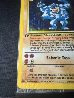 FACTORY SEALED MACHAMP 1st edition 8/102 Holo Pokemon Card - Image 2