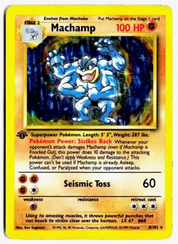 Machamp 8/102 Holo Rare Deck Exclusives Pokemon 1st Edition Holo HP - Image 1