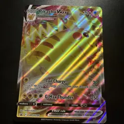 Pokemon Pikachu TCG VMAX SWSH286 Black Star Promo Card Jumbo Holo NM Condition - Image 2