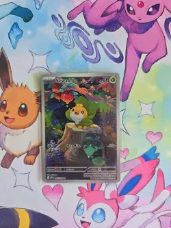 Pokemon TCG Sewaddle Card 87/86 SV White Flare Holo - Image 1