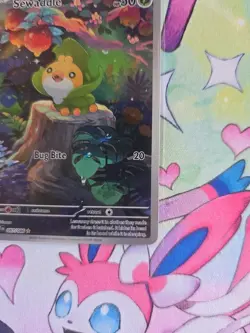Pokemon TCG Sewaddle Card 87/86 SV White Flare Holo - Image 4