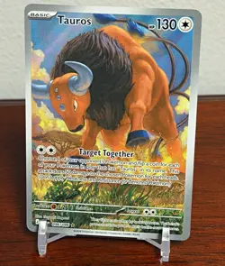 Pokemon TCG Tauros 096/086 Illustration Rare Holo EN Paldea Evolved 2023 - Image 1