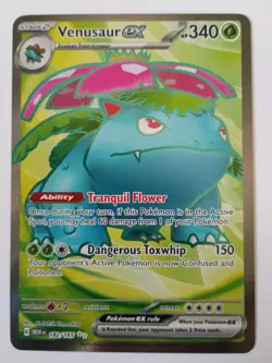 Pokemon Venusaur EX Holo Ultra Rare TCG Card 182/165 Scarlet & Violet 151 NM - Image 1