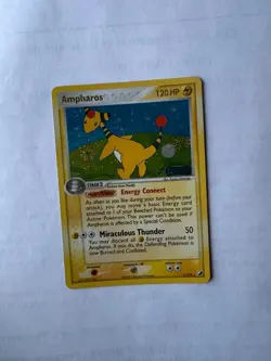 2005 Pokemon EX Unseen Forces Ampharos Reverse Holo Stamped #1/115 - Image 1