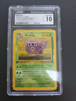 Pokemon TCG Weezing 1st Edition Uncommon Card Fossil, 45/62 - Image 1