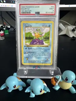 1999 POKEMON BASE SET 1ST EDITION #63 SQUIRTLE PSA 9 - Image 1