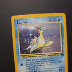 Pokemon TCG Lapras Fossil Holo Card 10/62 Series Rare Vintage 1999 - Image 3