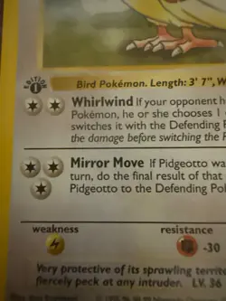 Pokemon Pidgeotto 22/102 1st Edition Base Set Shadowless Vintage 1999 WOTC HP - Image 5