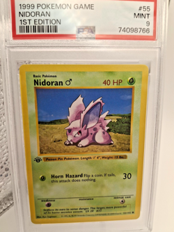 Nidoran - 1st Edition Shadowless Base Set - 55/102 - PSA 9 - 1999 Pokemon - Image 1