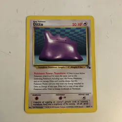 Ditto 18/62 Fossil Non Holo Rare Pokemon TCG Vintage 1999 LP - Image 1