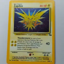 The Pokemon Company Pokemon TCG Zapdos 15/62 Fossil Holo Rare Unlimited EN 1999 - Image 5