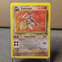 Vintage Pokemon TCG Kabutops 24/62 Fossil Rare Regular Unlimited English 1999 LP - Image 1