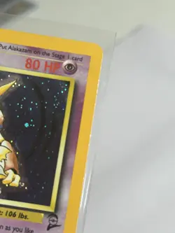 Pokemon Alakazam TCG Holo Card 1/130 Base Set 2 Unlimited Holo Rare - Image 2