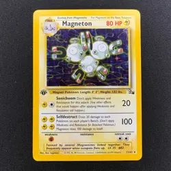 Magneton 11/62 Holo Rare Fossil Pokemon 1st Edition NM - Image 1
