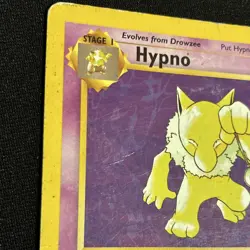 Damaged WOTC Pokemon TCG Fossil 1999 1st Ed Hypno 23/62 Rare - Image 3