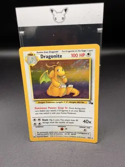 Pokemon TCG Fossil Dragonite 4/62 Holo Rare Unlimited English 1999 WOTC - Image 1