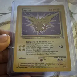 Zapdos Fossil 15/62 Holo Rare Italian 1999 80 HP Unlimited Pokemon TCG - Image 1