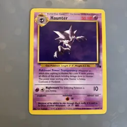 Haunter 21/62 Wizards of The Coast 1999 Fossil Set Pokemon Card TCG - Image 1