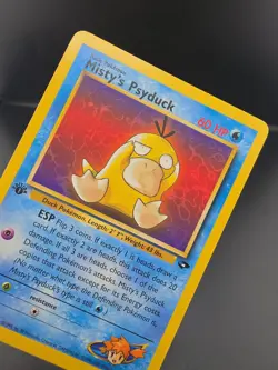 Pokemon Misty's Psyduck 90/132 Gym Heroes Unlimited LP Vintage WOTC Card - Image 1