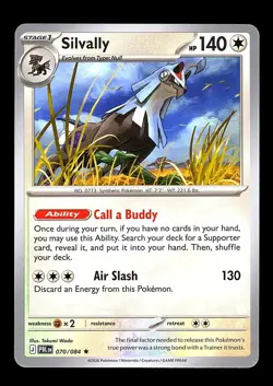 Silvally 070/084 Pitch Black Deck Exclusive Non-Holo Rare Pokemon TCG NM - Image 1