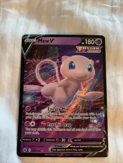Pokemon TCG Crown Zenith Mew v Holo Ultra Rare Card 060/159 Near Mint Condition - Image 1