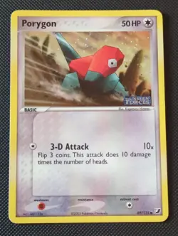 Pokemon Porygon Card Unseen Forces 69/115 Reverse Holo Stamped - Image 1
