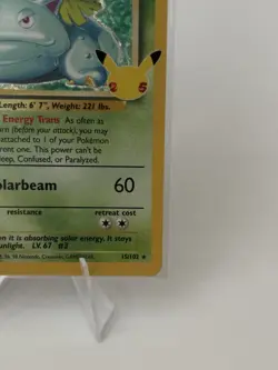 POKEMON TCG VENUSAUR CELEBRATIONS: CLASSIC COLLECTION 15/102 HOLO NM - Image 4