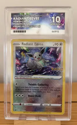 Pokemon TCG Card Radiant Eevee SWSH230 Sword & Shield Pokemon Go Promo - ACE 10 - Image 1