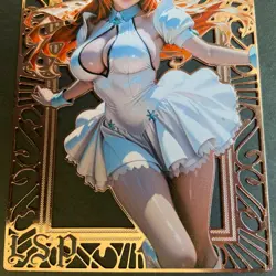 Goddess Story Gold METAL Card - Serial Number #/200! Anime Girl Orihime - Image 3