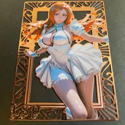 Goddess Story Gold METAL Card - Serial Number #/200! Anime Girl Orihime - Image 4