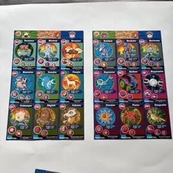 POKEMON MASTER TRAINER BURGER KING SET 1-20 UNCUT TRADING CARD SHEETS 1999 B - Image 3